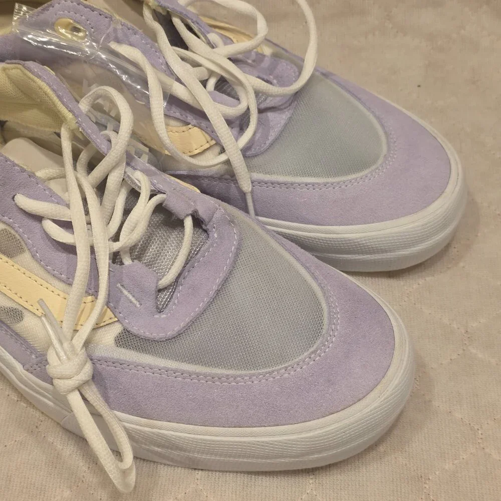 Vans Men's 13 Wayvee Pastel Yellow/Dusty Blue White Suede Mesh - VN0A5JIADSB